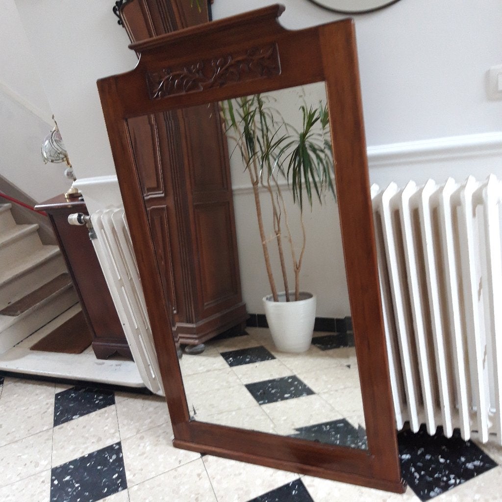Miroir ancien - vente par enchère, Maison & Meubles, Utilisé, Rectangulaire, 75 à 100 cm, 150 à 200 cm