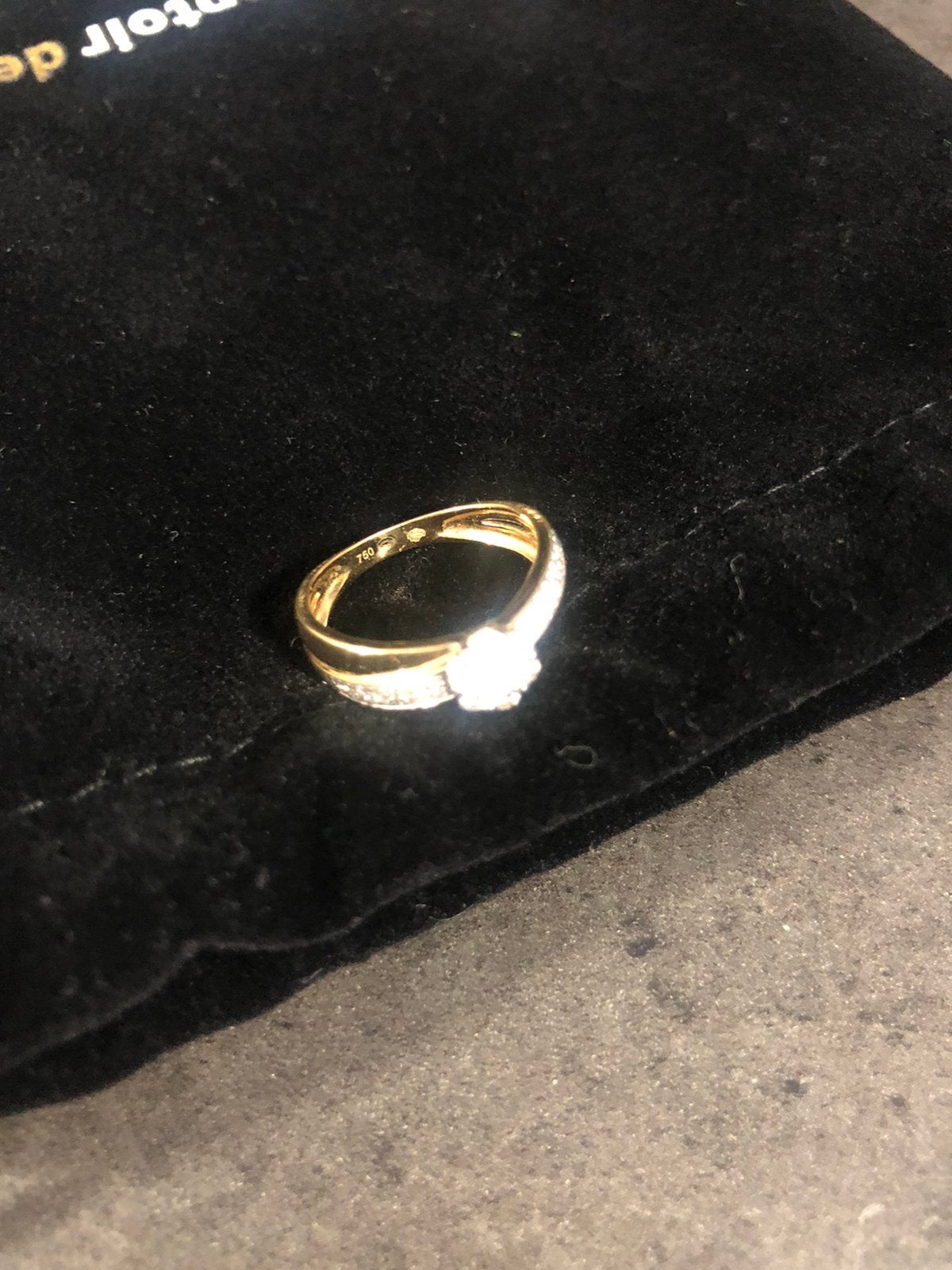 Bague or et diamant, Bijoux, Sacs & Beauté, Enlèvement, Comme neuf, Or, Or