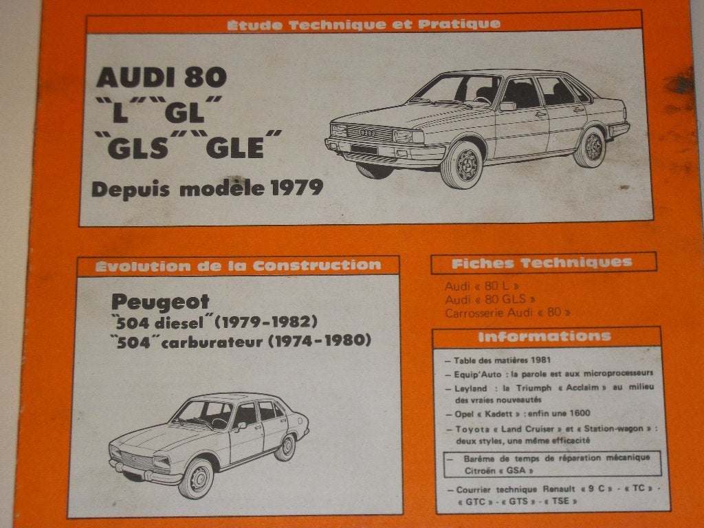 revue technique audi 80 essence 1979-1986, Enlèvement ou Envoi