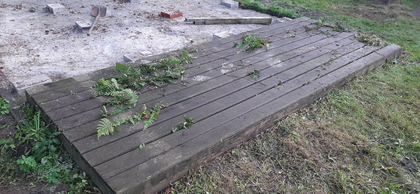 Gratis houten teras, Tuin en Terras, Ophalen