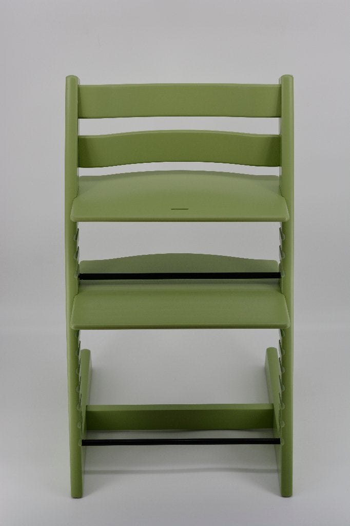 Stokke Tripp Trapp Moss Green – Trip Trap Refurbished, Verzenden, Gebruikt, Meegroeistoel, Aanschuifbaar