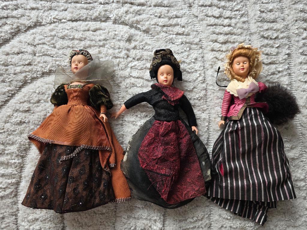 3 vintages poppen Juliane Boer Poupées d'Art - 21 cm, Ophalen of Verzenden, Gebruikt, Pop