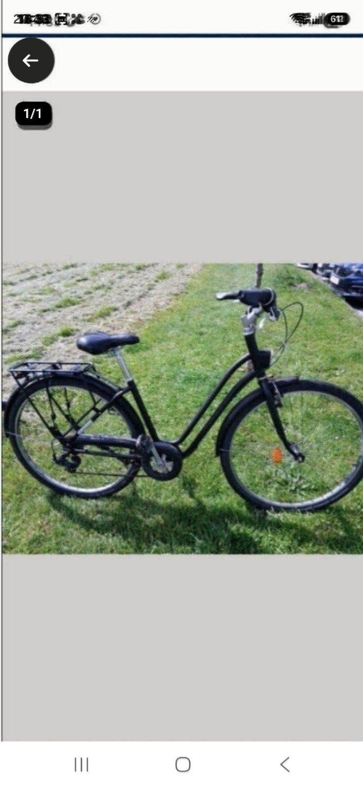 VELO ROBUSTE NOIR +porte bagage soudé/ pied/ lampes PRIX 80, Vélos & Vélomoteurs, Enlèvement, Vitesses