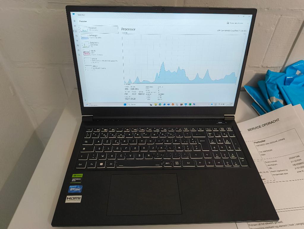 BTO Notebook - Model NP50RNB, Ophalen, Zo goed als nieuw, SSD, Azerty