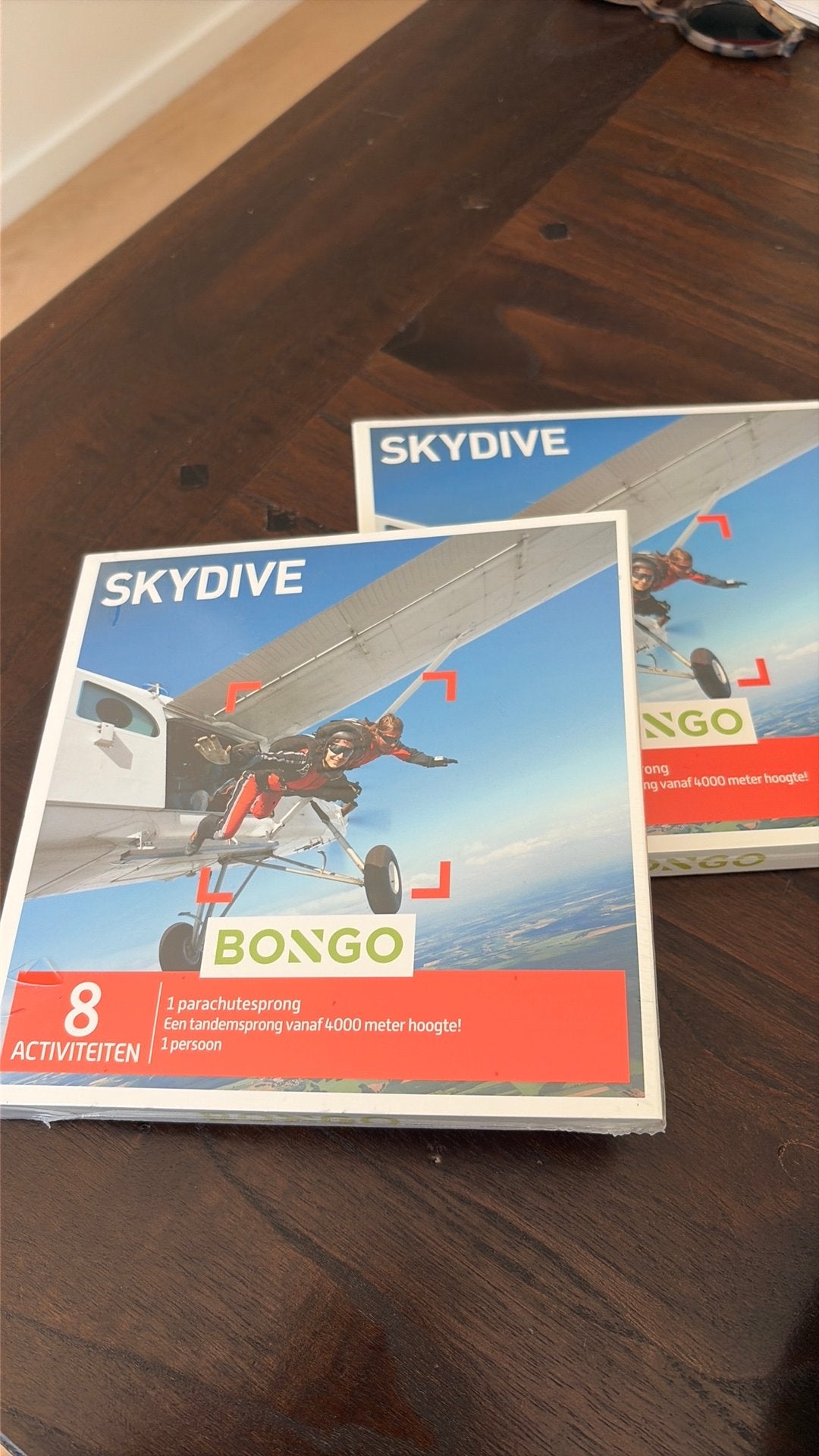 2x skydive bongobon twv 560€, Tickets en Kaartjes, Kortingen en Cadeaubonnen, Twee personen, Overige typen