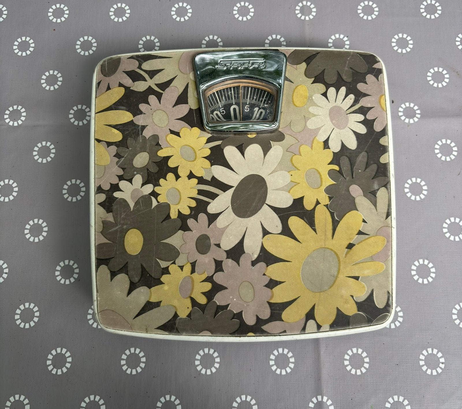 Stube  bloemen weegschaal vintage jaren 70, Elektronische apparatuur, Weegschalen, Ophalen of Verzenden, Gebruikt