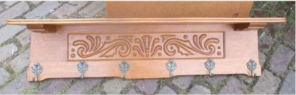 Mooi Houten Wandkapstok met 6 haken - 101x20x25, Ophalen of Verzenden, Zo goed als nieuw, Hout, Wandkapstok