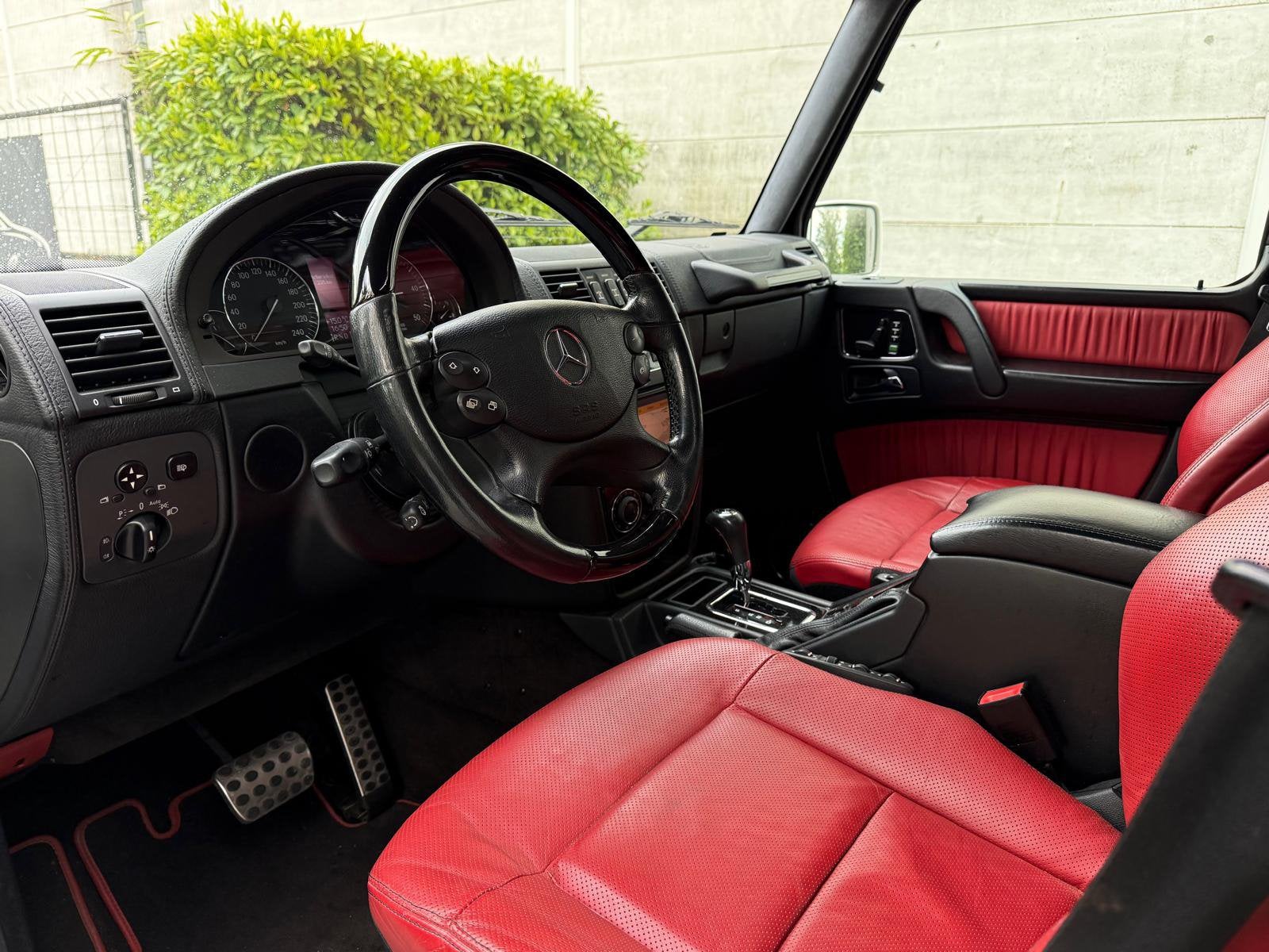Mercedes G350 CDI Designo Pearl White/Red Zetelkoeling Full, Auto's, Automaat, Euro 5, G-Klasse, Wit