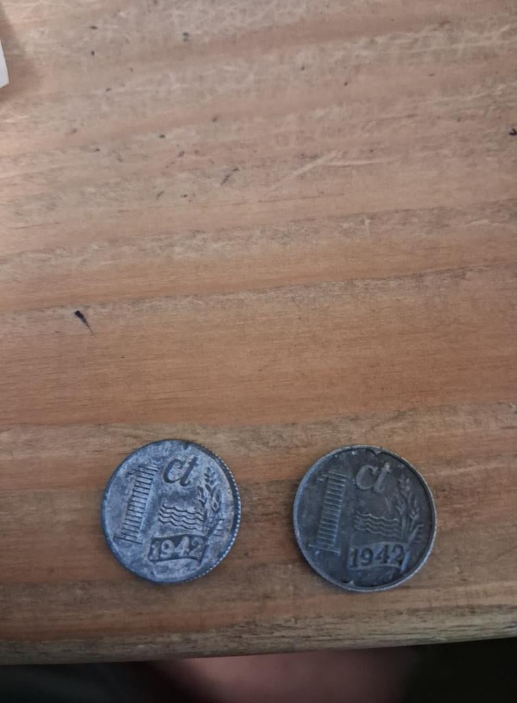 Nederlandse Munten Wo2 Zink, Verzamelen, Militaria | Tweede Wereldoorlog, Ophalen of Verzenden