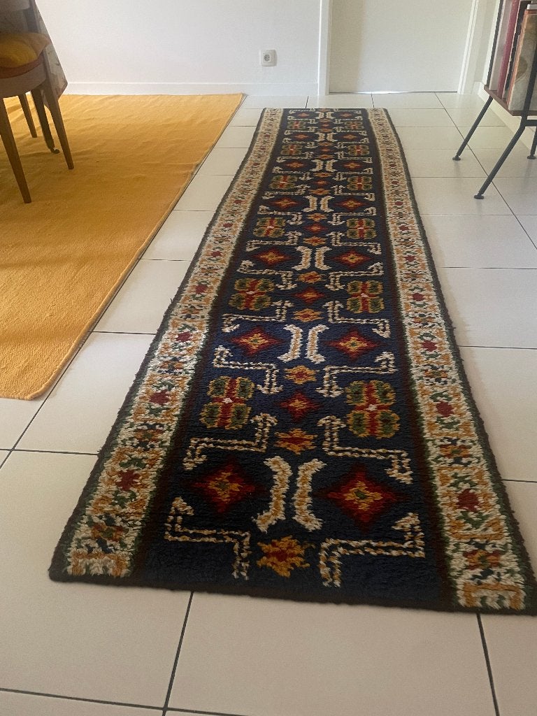 Tapijt loper, Maison & Meubles, Ameublement | Tapis & Moquettes, Bleu, 200 cm ou plus, Vintage, Enlèvement