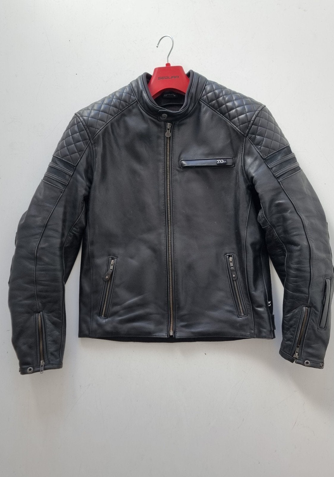 Segura buffellederen caféracer jas (L), Motos, Seconde main, SEGURA 70, Manteau | cuir, Enlèvement