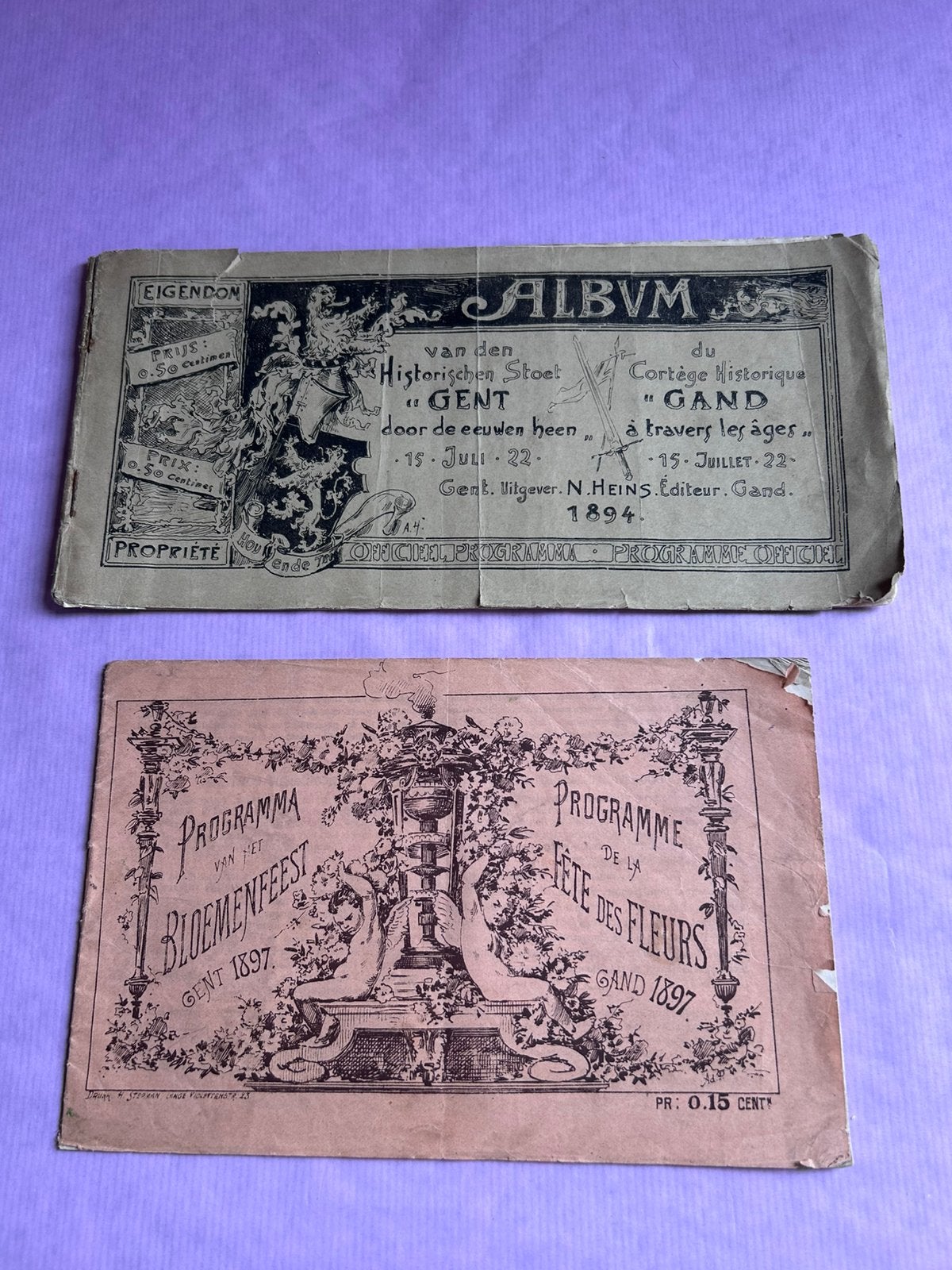 Programmaboekjes uit Gent van voor 1900., Boeken, Ophalen