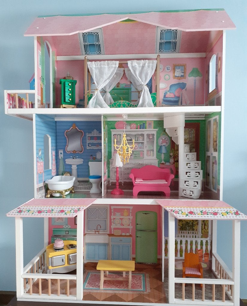 Kidkraft houten poppenhuis, Kinderen en Baby's, Ophalen, Zo goed als nieuw, Poppenhuis
