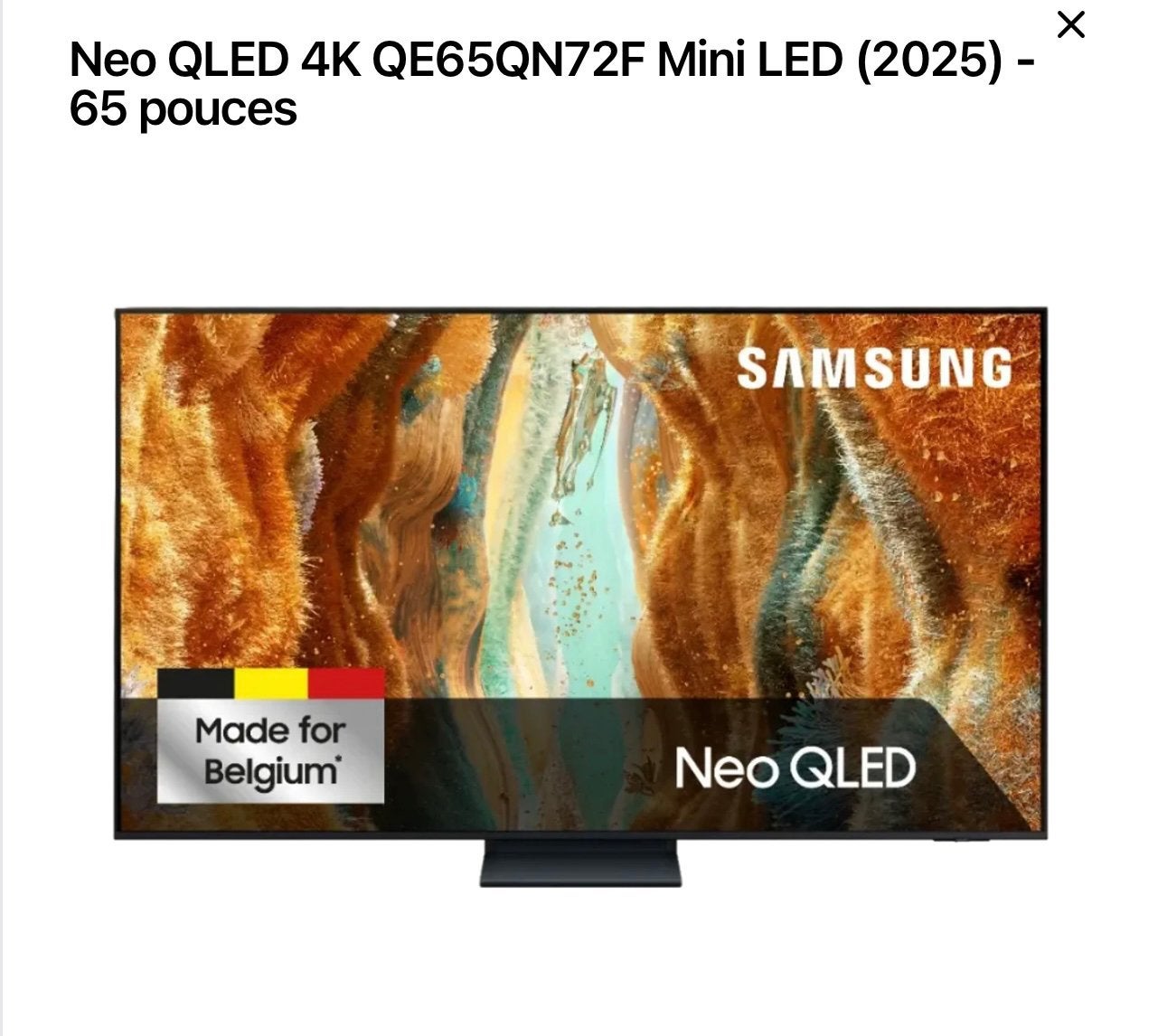 Samsung QLED 4K 65 poucez neuve !!!, Ophalen, QLED, Zo goed als nieuw, Samsung