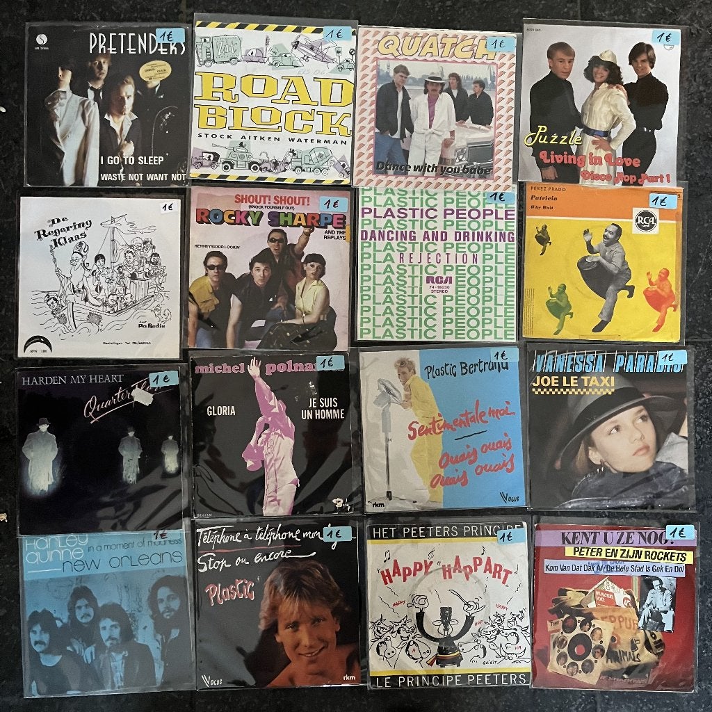 LOT 1 - 100 SINGLES - POP, ROCK, BELGE, FRANÇAIS, Enlèvement ou Envoi, Utilisé, 7 inch, Pop