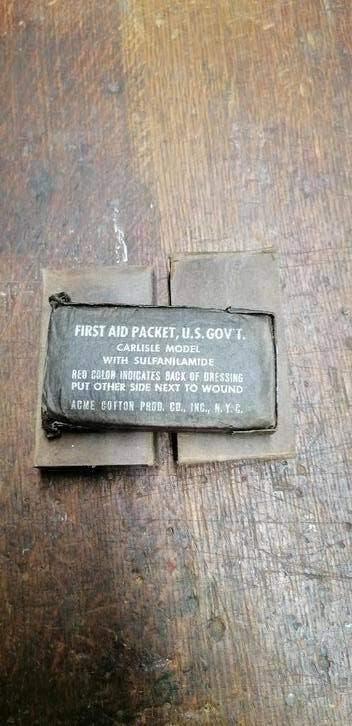 Pansement militaire US army Américain WW2 sulfanilamide, Envoi, Autres, Autres types