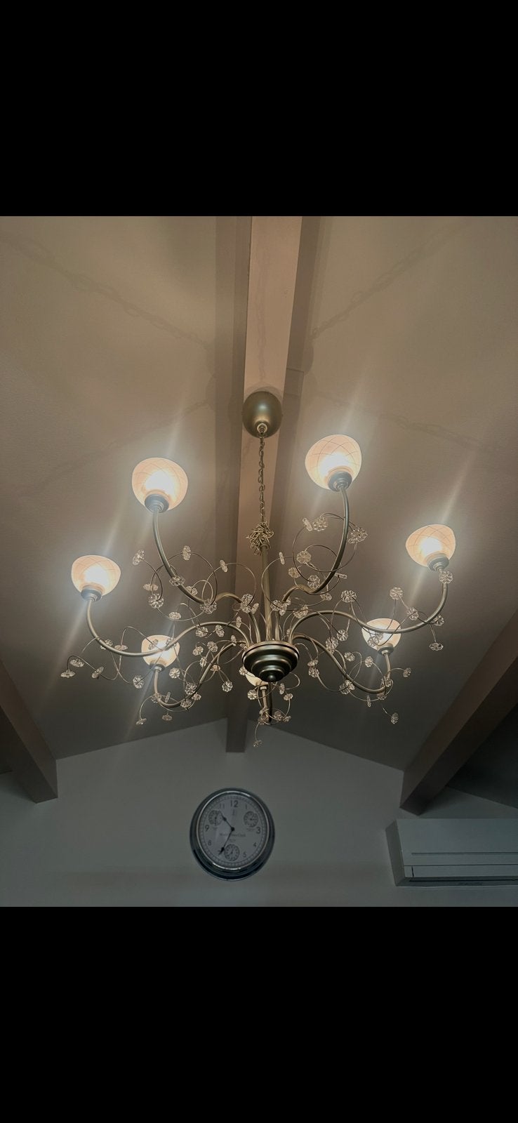 Lamp ikea hanglamp kroonluchter luster compleet + 1 gratis, Huis en Inrichting, Lampen | Kroonluchters, Ophalen, Zo goed als nieuw