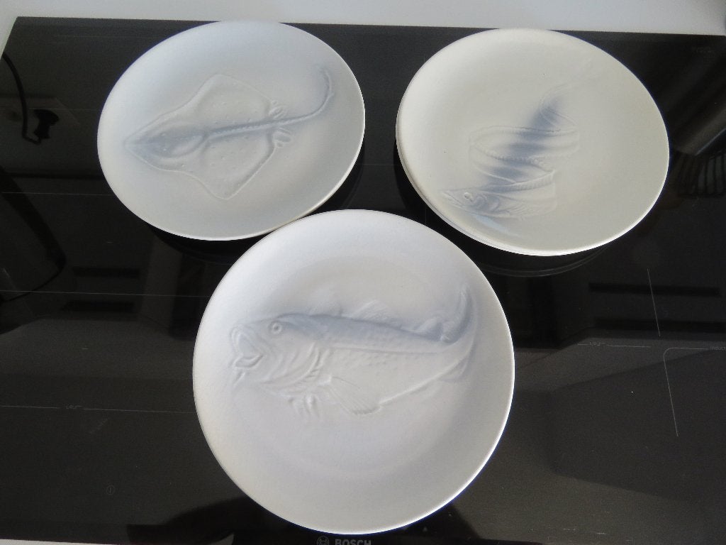 Nourriture pour pêche St Amand 6 assiettes, Antiquités & Art, Enlèvement ou Envoi