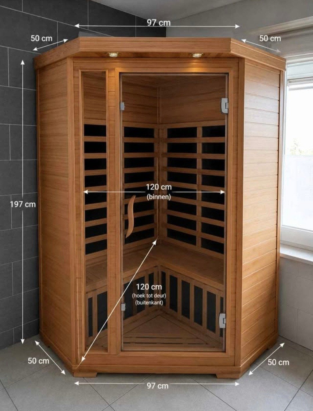 infraroodsauna, Ophalen, Zo goed als nieuw