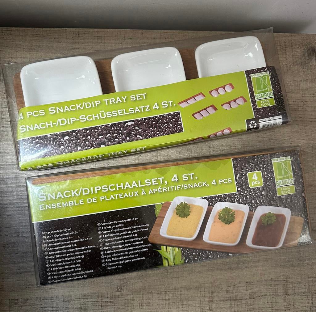 Snack/apero schaaltjes nieuw 2x4stuks, Huis en Inrichting, Ophalen, Nieuw, Keramiek, Schaal of Schalen