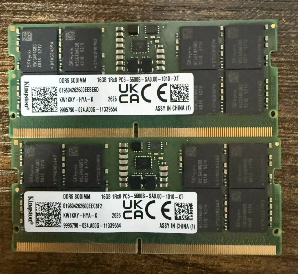 Kingston 32GB DDR5 5600MHz SODIMM 2x16GB, 32 GB, Enlèvement ou Envoi, Comme neuf, DDR5