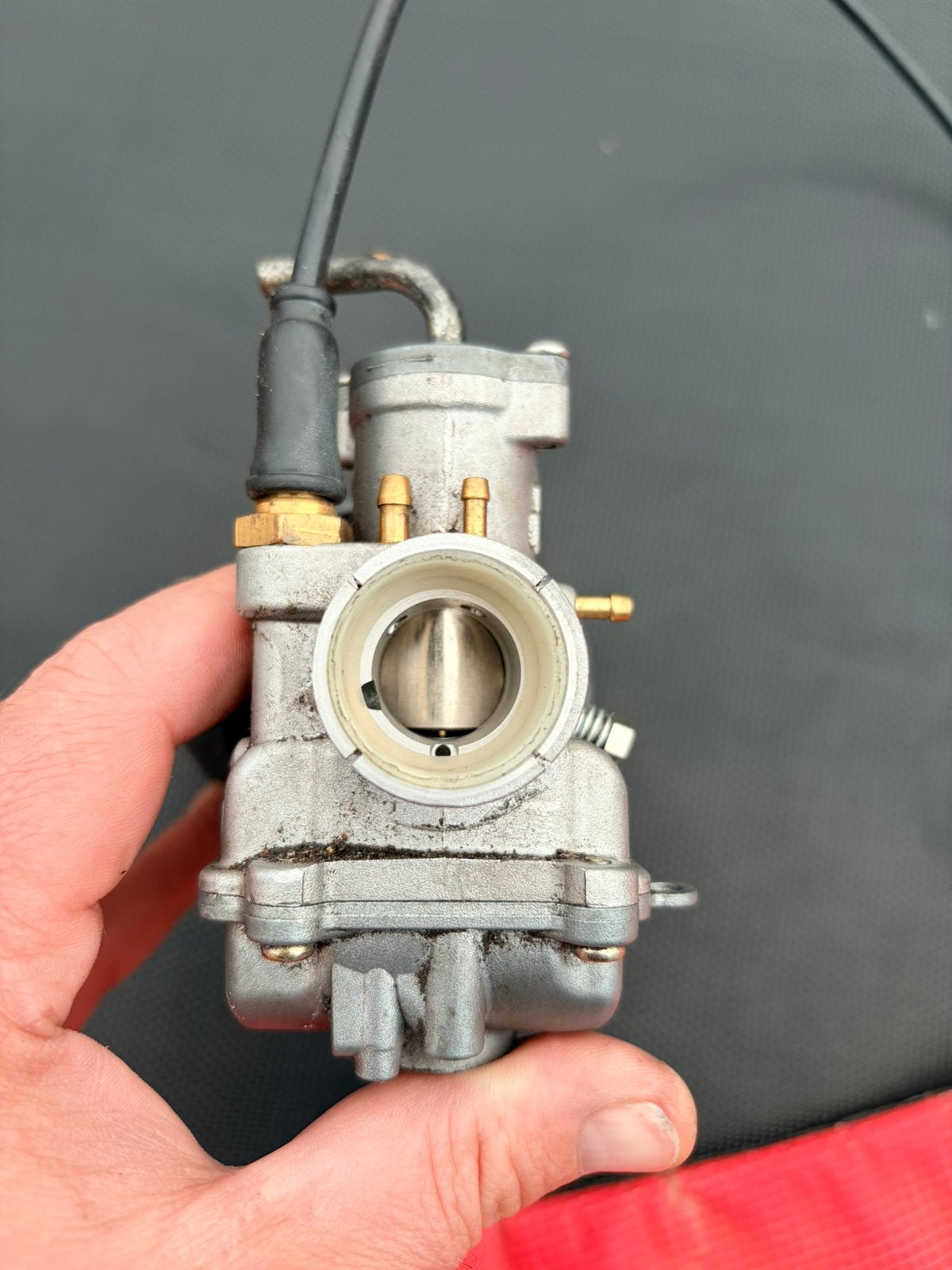 Polini carburateur 17,5 mm met power filter past op booster, Fietsen en Brommers, Ophalen of Verzenden, Zo goed als nieuw, Carburateur
