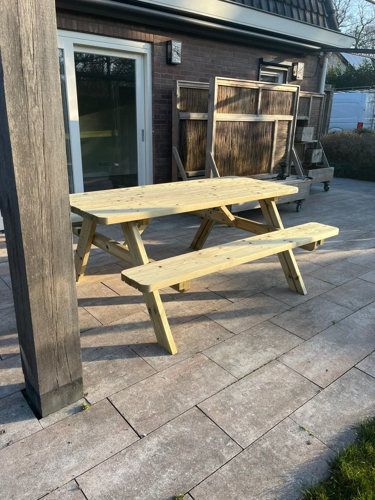 nieuwe picknicktafel, Tuin en Terras, Picknicktafels, Nieuw, Ophalen of Verzenden, Inklapbaar, Rechthoekig