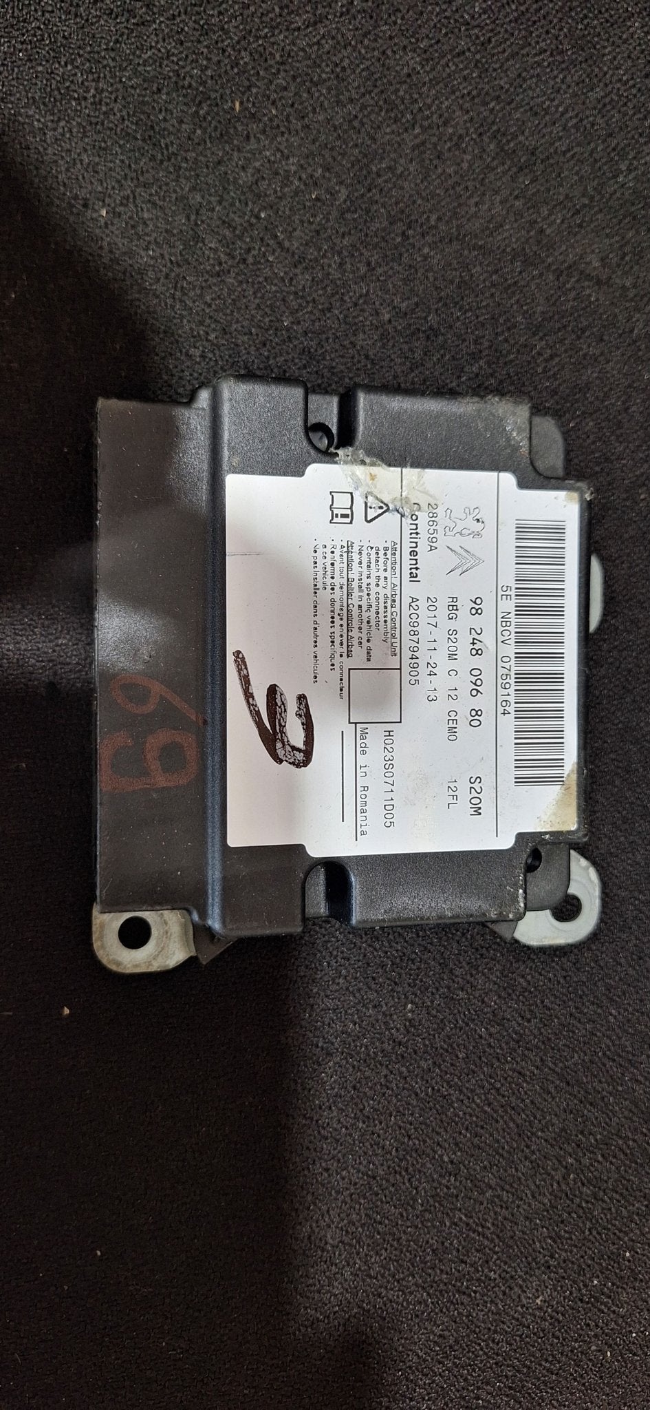 Originele Airbag Stuurmodule Computer Peugeot Citroen Contin, Gebruikt, -, Ophalen of Verzenden, -