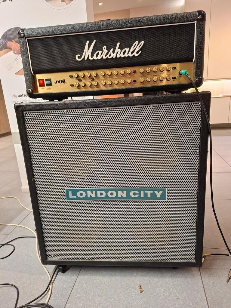 Marshall JVM 410 H met cabinet London City, Muziek en Instrumenten, Versterkers | Bas en Gitaar, Ophalen