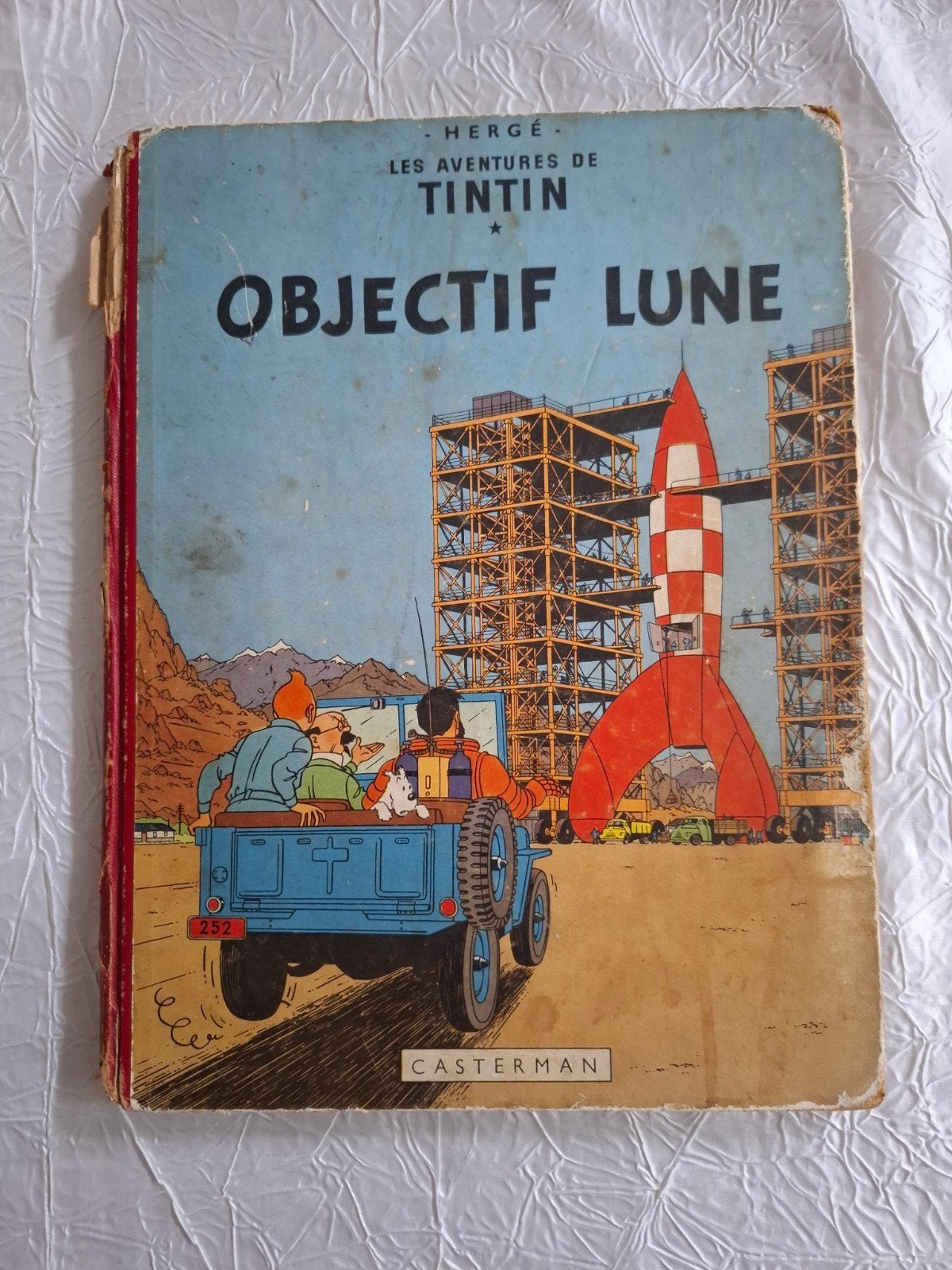 BD Dessiné Hergé Objectif Lune Tintin EO 1953 Belgique, Enlèvement ou Envoi, Une BD, Utilisé, Hergé
