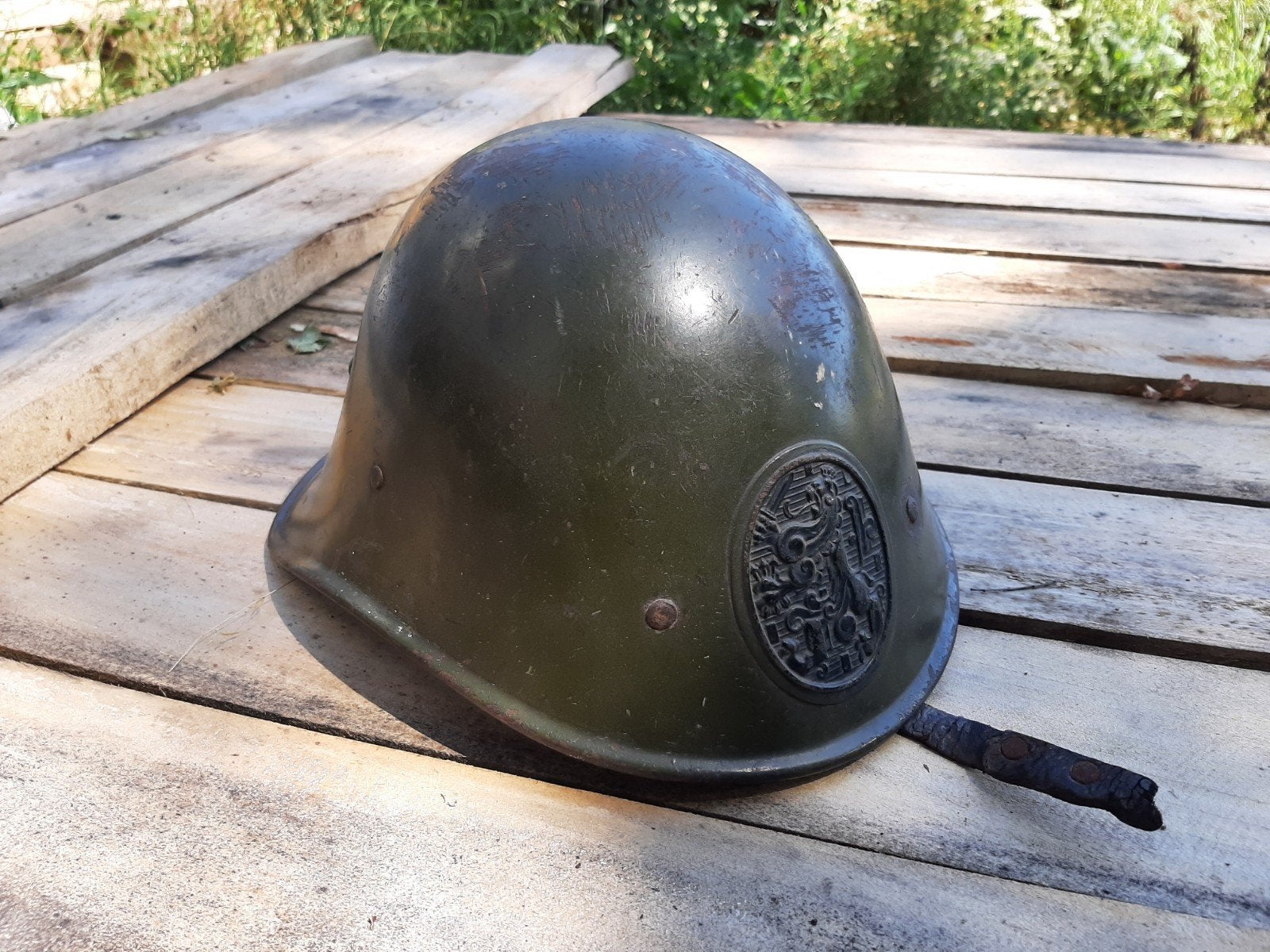 Nederlandse wo2 helm zonder binnenwerk, Verzamelen, Militaria | Tweede Wereldoorlog, Ophalen of Verzenden, Landmacht, Helm of Baret