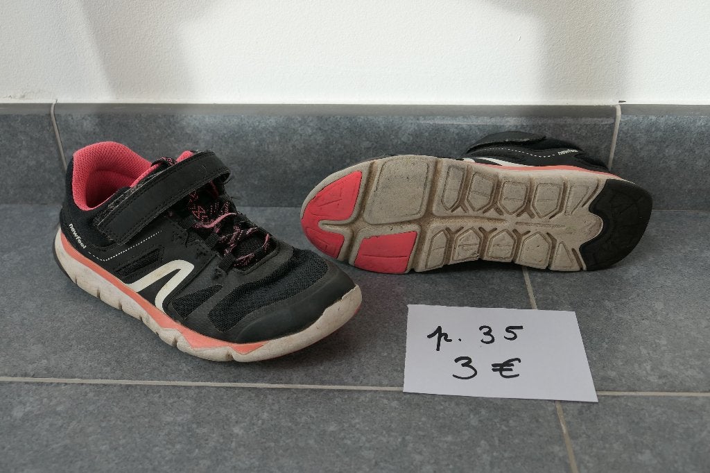 Baskets / sneakers New Feel pour enfants, pointure 35, Garçon ou Fille, Utilisé, Chaussures de sport, Décathlon