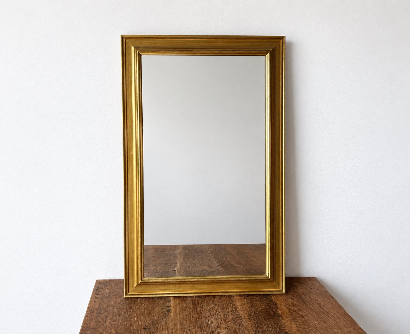 Miroir à facettes vintage avec cadre doré, Maison & Meubles, Moins de 100 cm, Enlèvement, Utilisé, 50 à 75 cm