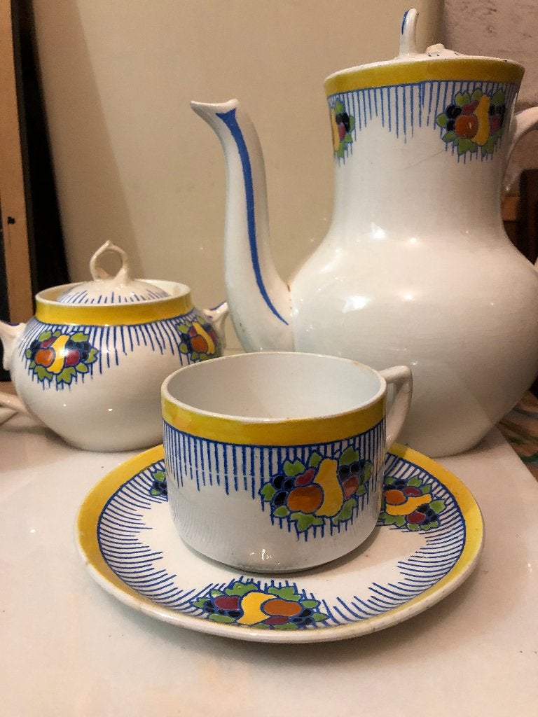 Boch ART DECO Koffiezetapparaat beker suikerpot, Ophalen