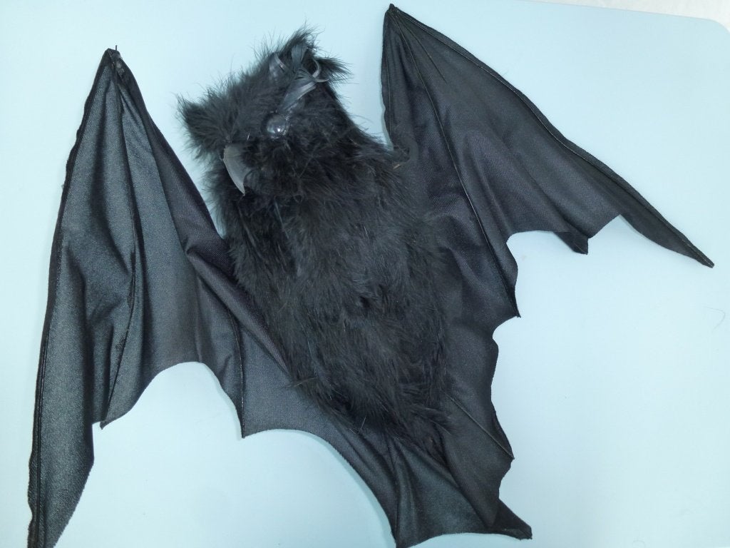 halloween grote vleermuis met pluimen, Hobby en Vrije tijd, Ophalen of Verzenden, Nieuw, Versiering