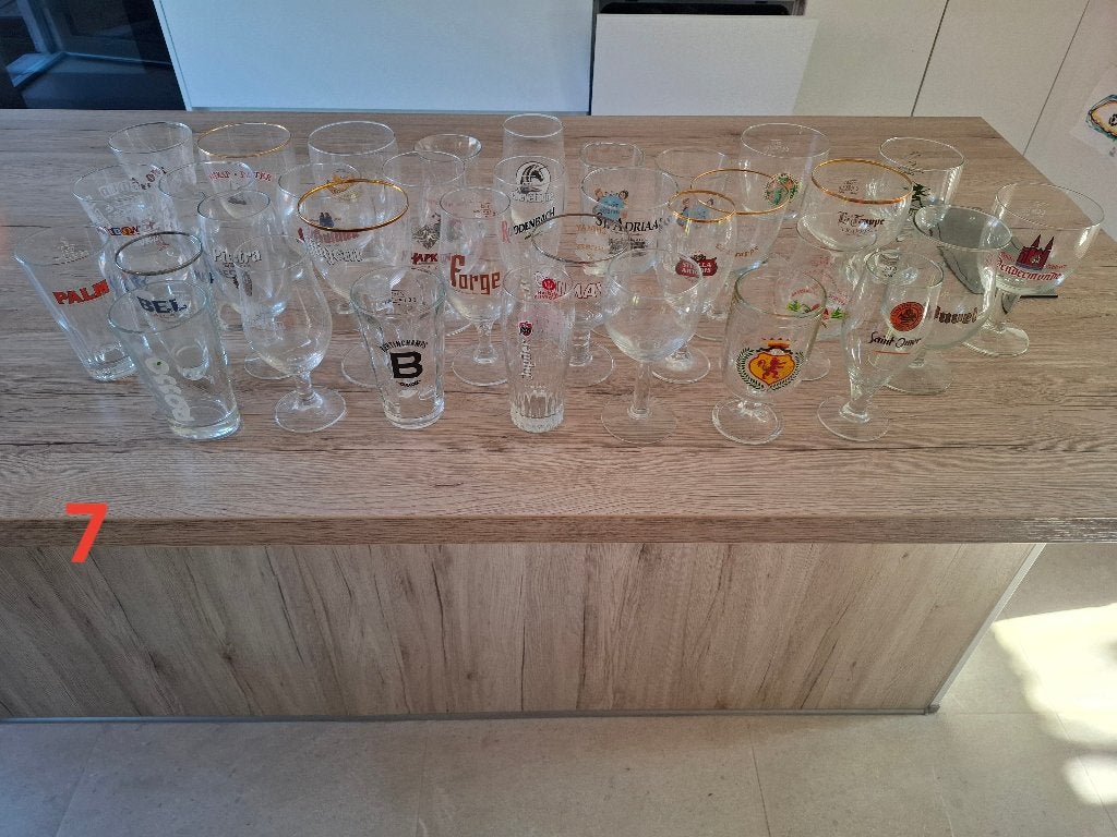 Lot de verres à bière – nombreuses marques belges, Enlèvement, Comme neuf, Verre ou Verres, Autres marques