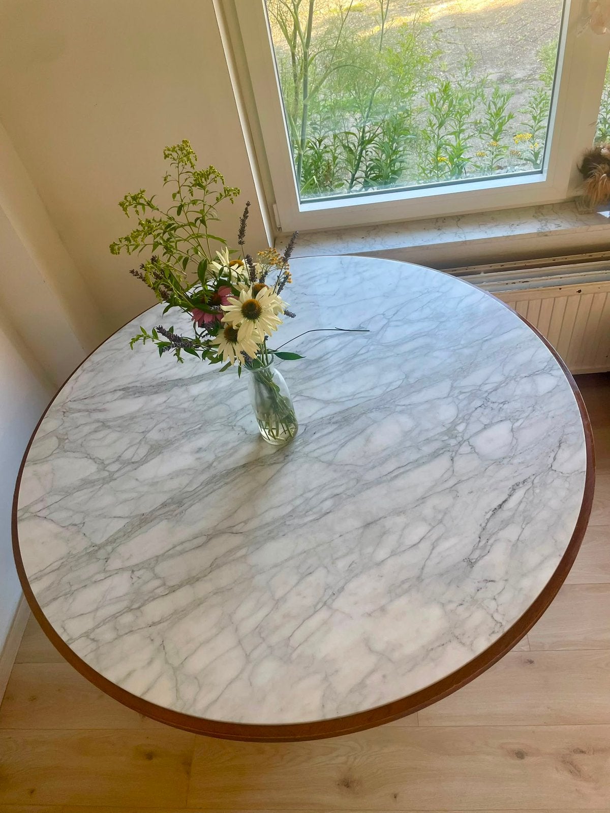 Prachtige marmeren vintage tafel, Huis en Inrichting, Tafels | Eettafels, Ophalen, Gebruikt
