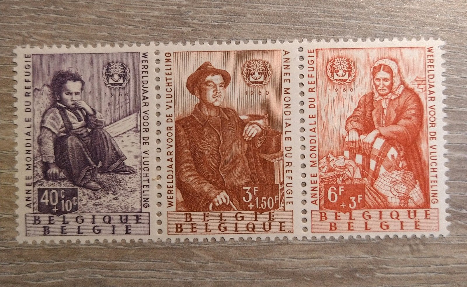 OBP 1128/30 ** Année mondiale des réfugiés., Enlèvement ou Envoi, Non oblitéré, Neuf