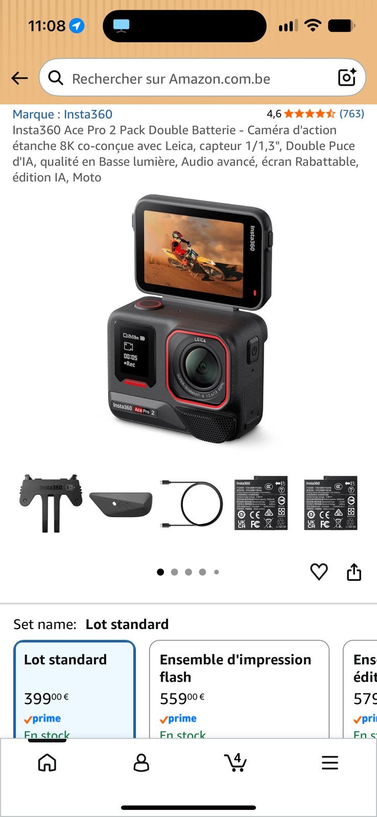 Ace pro 2 Dual Battery Pack Noir, Ophalen, Zo goed als nieuw