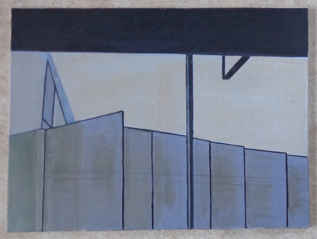 ANNE WOUTERS / ARCHITECTUUR / OLIEVERF / 60x80cm / CHASSIS, Antiquités & Art, Enlèvement, Signé, Peinture à l'huile, Paysage urbain