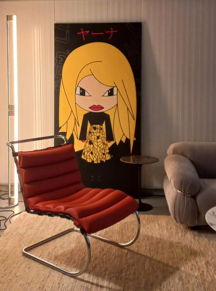 MR fauteuil mies vd rohe marcel breuer lilly reich bauhaus, Ophalen of Verzenden, Leer