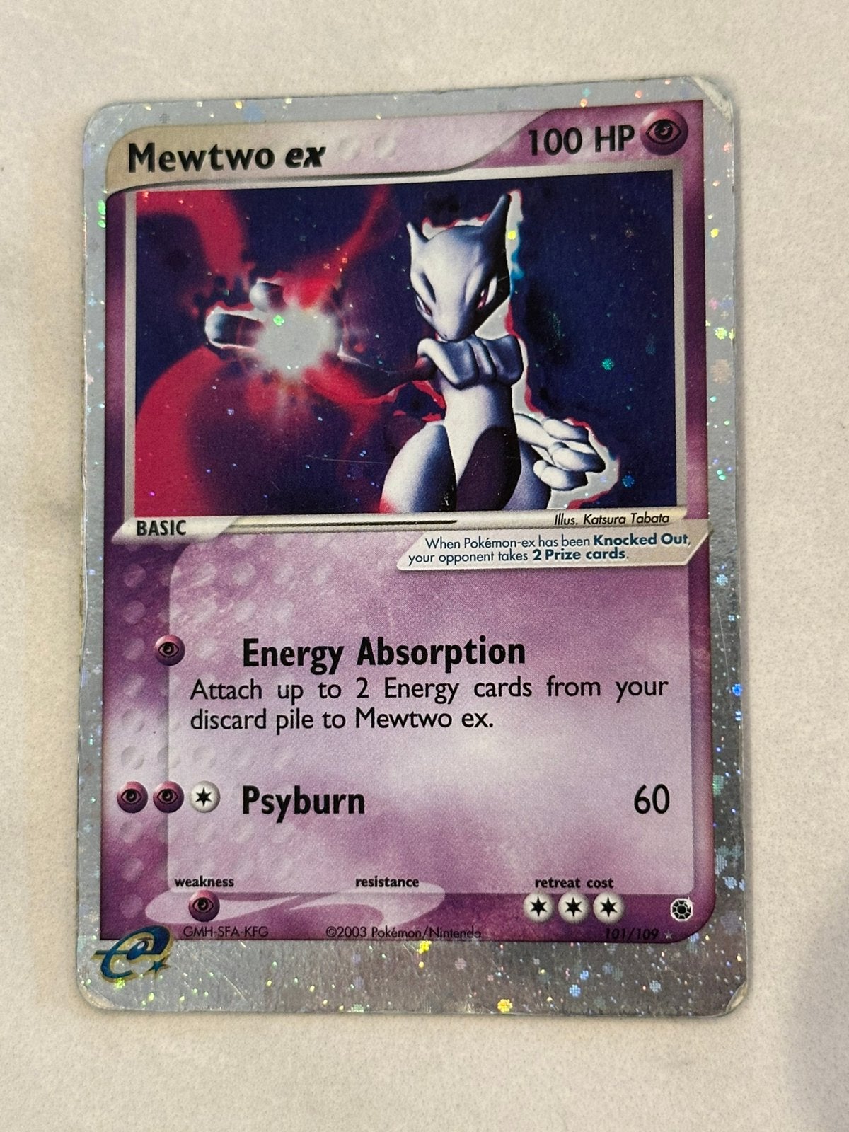 Pokémon Mewtwo ex 101/109 EX Ruby & Sapphire – vintage, Enlèvement ou Envoi, Comme neuf