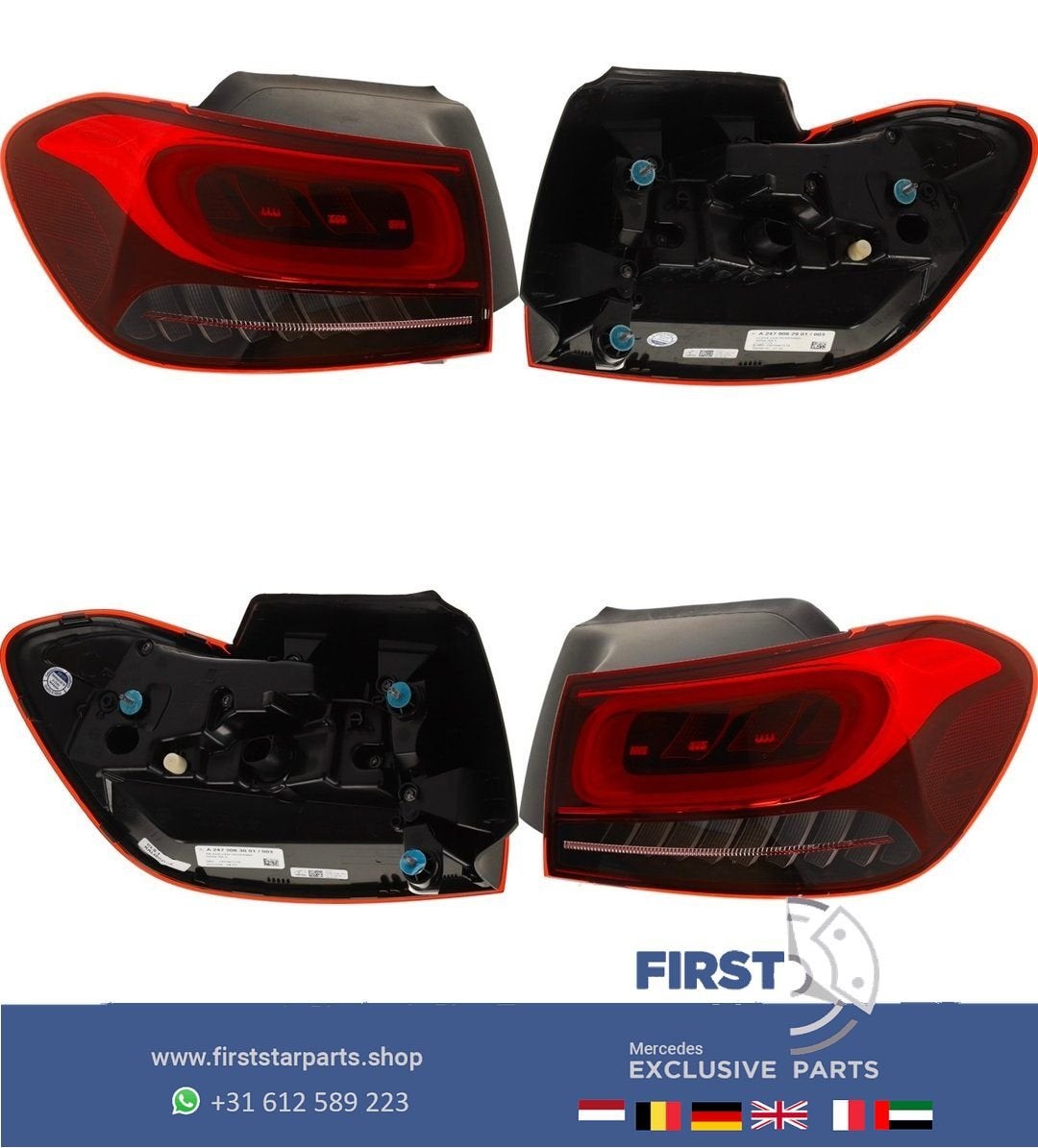 H247 GLA LED ACHTERLICHTEN SET LINKS + RECHTS A2479062901 A2, Gebruikt, -, Verzenden, -