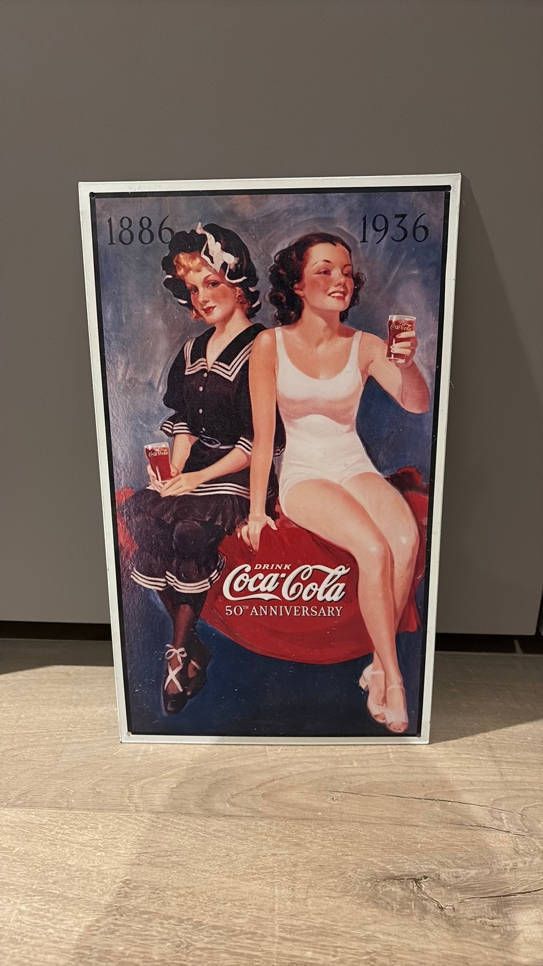 Reclamebord metaal coca-cola, Verzamelen, Ophalen, Zo goed als nieuw, Reclamebord