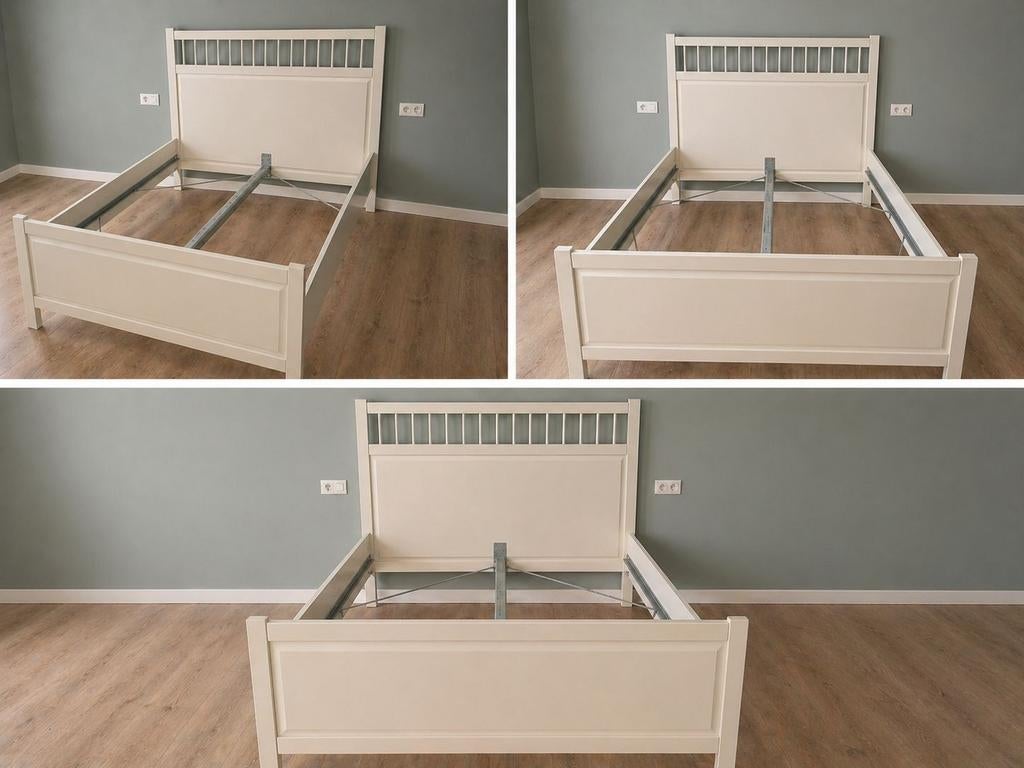Ikea Bed 160cm x 200cm, Huis en Inrichting, Slaapkamer | Bedden, Ophalen, Gebruikt, Wit, Tweepersoons