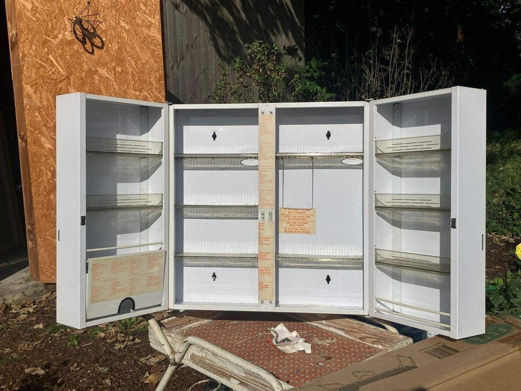 Vintage badkamerkastje, Huis en Inrichting, Ophalen, Gebruikt, Overige typen, 50 tot 100 cm