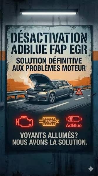 Solutions problèmes antipolution fap egr adbue suppression, Autos : Pièces & Accessoires, Enlèvement