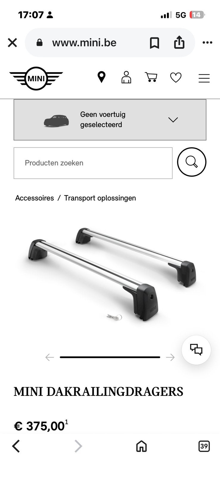 Dakrails Mini Countryman, Auto diversen, Ophalen, Nieuw
