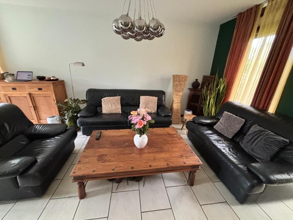 Leder salon 3 delig, Huis en Inrichting, Ophalen, Gebruikt, Leer