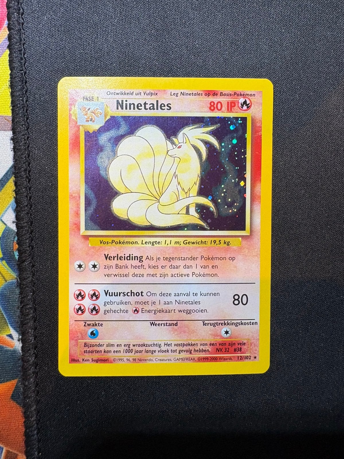 Ninetales 12/102 NL base set Pokémon kaart, Hobby en Vrije tijd, Verzamelkaartspellen | Pokémon, Ophalen of Verzenden, Zo goed als nieuw